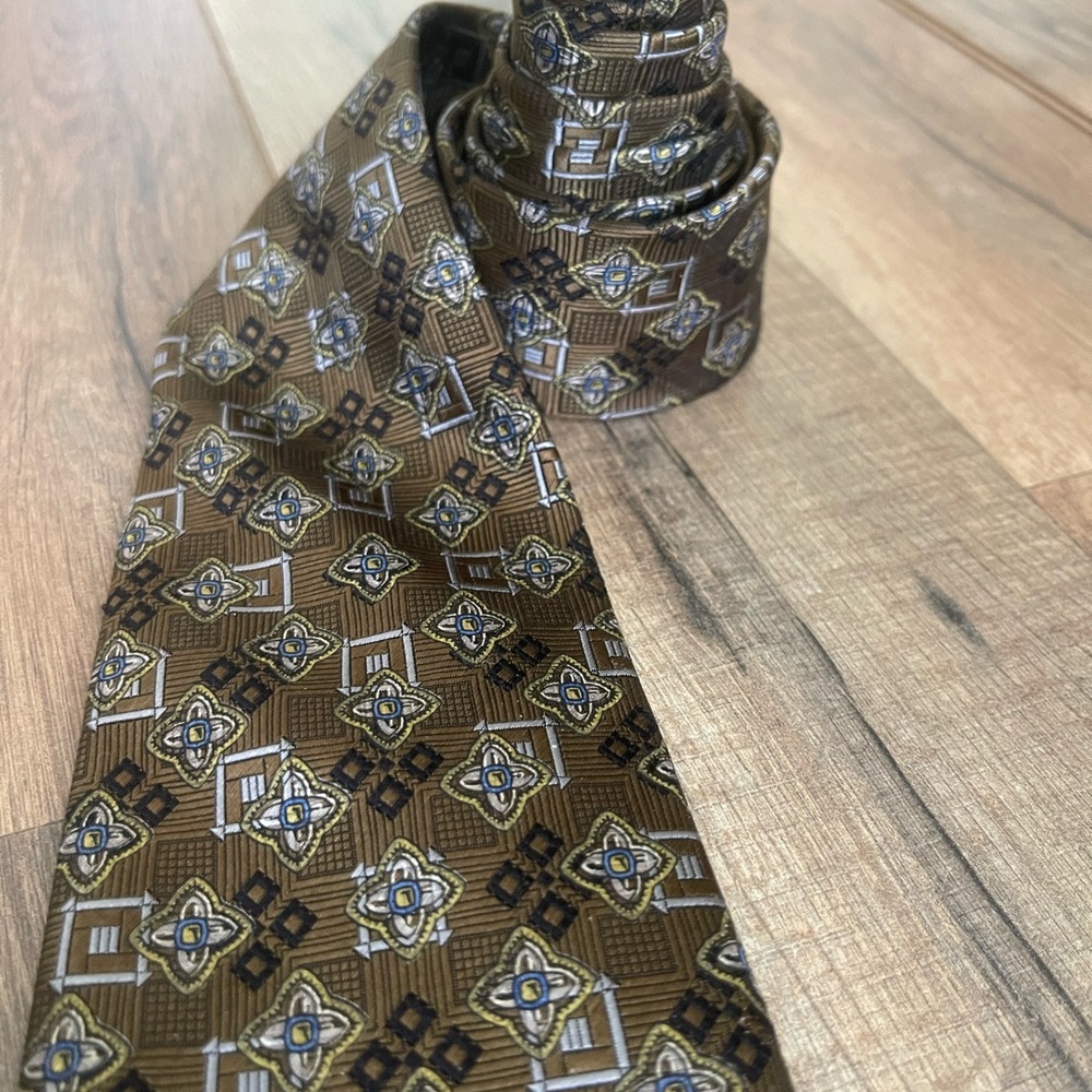Robert Talbott Men's Brown Patterned Tie - image 4
